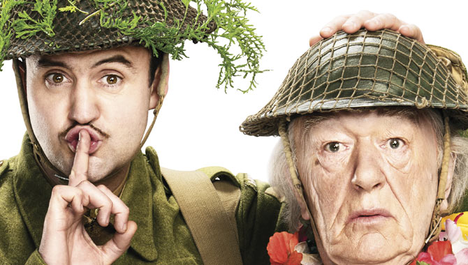 Daniel Mays and Michael Gambon in 'Dad's Army'