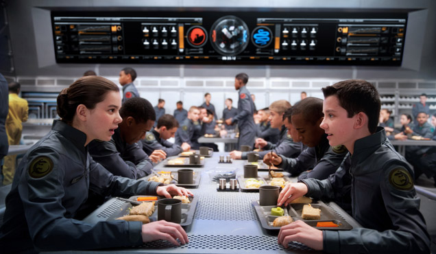 Hailee Steinfeld and Asa Butterfield star in Ender's Game