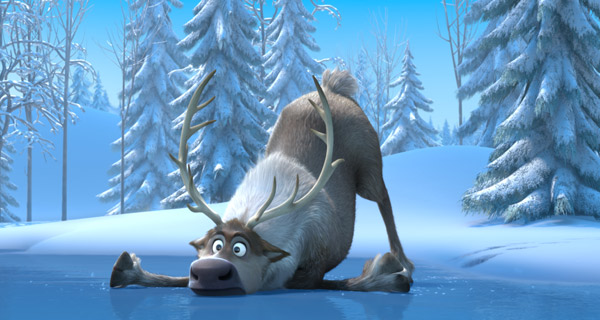 Sven struggles in the 'Frozen' conditions