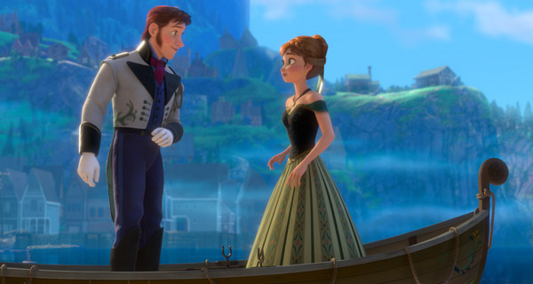 Anna meets a handsome stranger in 'Frozen'