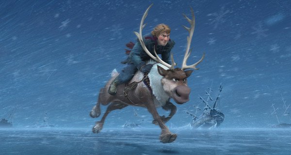Kristoff and his faithful reindeer Sven in 'Frozen'