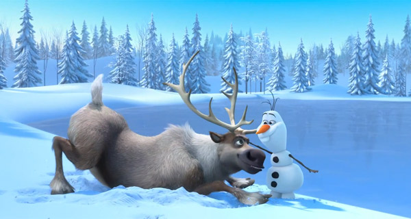 Sven and Olaf become friends in 'Frozen'