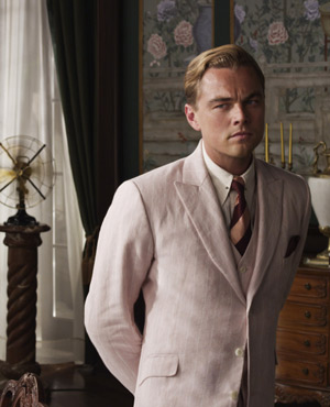 Leonardo DiCaprio as Jay Gatsby in Baz Luhrmann's The Great Gatsby