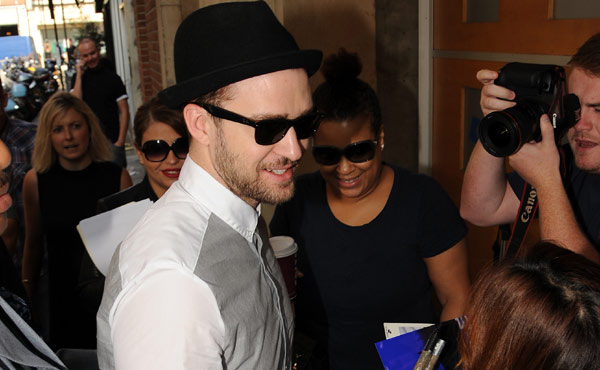 Justin Timberlake out and about promoting his new film Runner Runner