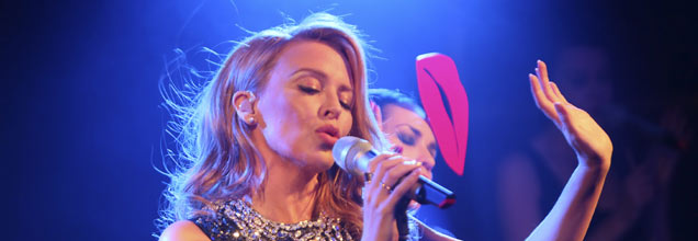 Kylie Minogue performing