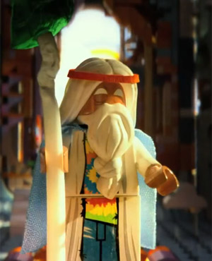 Morgan Freeman as Vitruvius in The Lego Movie