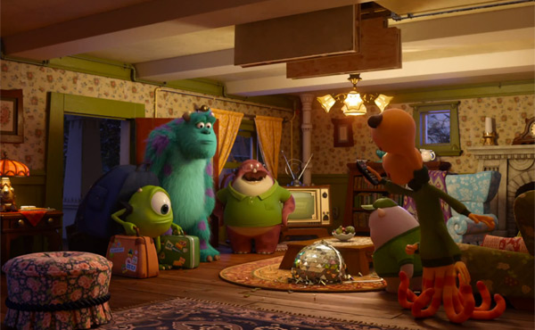 Mike and Sulley enter the Oozma Kappa house
