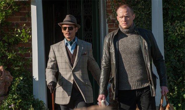 Johnny Depp and co-star Paul Bettany in Mortdecai
