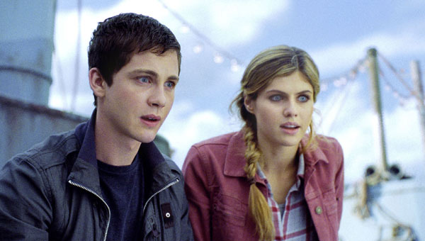 Logan Lerman as Percy Jackson and Alexandra Daddario as Annabeth Chase in Percy Jackson: Sea of Monsters
