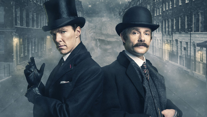Benedict Cumberbatch and Martin Freeman in 'Sherlock'