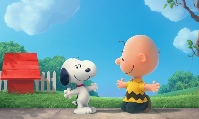 Snoopy and Charlie Brown in Peanuts