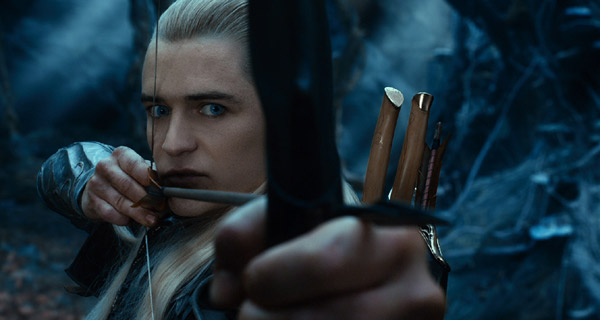 Orlando Bloom as Legolas in The Hobbit: The Desolation Of Smaug