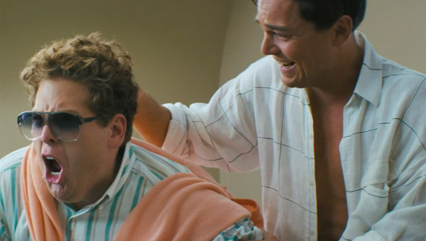 Leonardo DiCaprio as Jordan Belfort & Jonah Hill as Donnie Azoff in The Wolf of Wall Street
