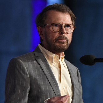 Bjorn Ulvaeus noticed busking at a prepare station.