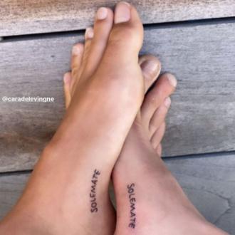 Cara Delevingne and Kaia Gerber have matching Solemate tattoos