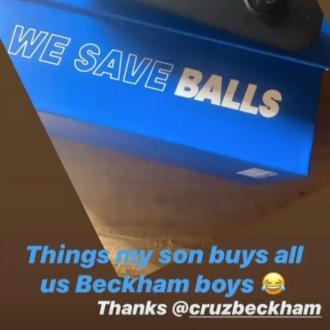 Goldenballs: David Beckham's son buys him a testicle trimmer