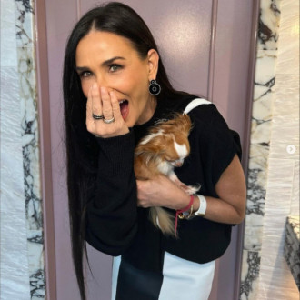 Demi Moore's dog is a first class plane pooch