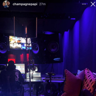 Drake hints new music is coming as he hits the studio