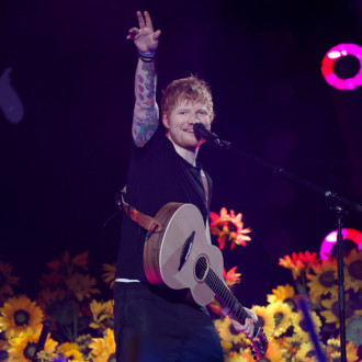 Ed Sheeran performs for England football team