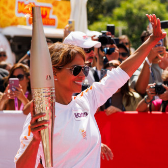 Halle Berry carries Olympic flame in France