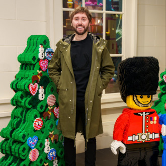 James Buckley gets festive at the LEGO Store Christmas launch in London
