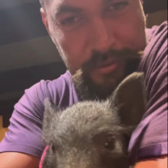 Jason Momoa brings home wild pig from Slumberland filming