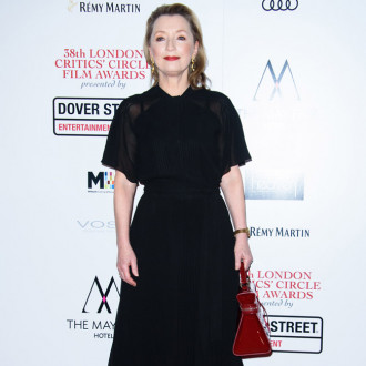 Lesley Manville 'looking forward' to kissing Mark Strong