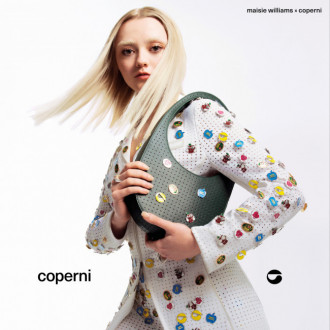 Maisie Williams and Coperni unveil apple leather bags