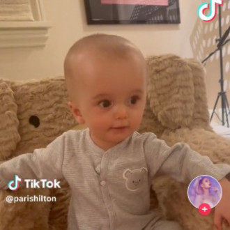 Paris Hilton takes baby boy into recording studio as she works on second album