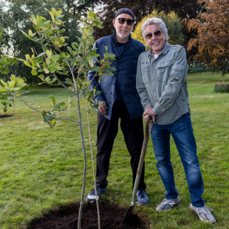 The Who's Roger Daltrey and Pete Townshend plant trees on King Charles' Sandringham estate