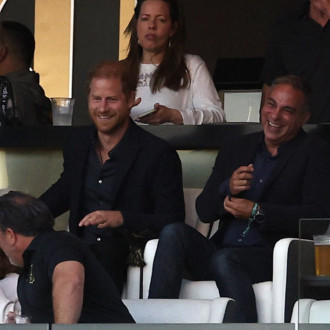 Prince Harry rubs shoulders with stars at LA football match