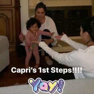 Kobe Bryant's baby daughter Capri takes her first steps 